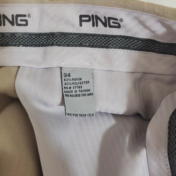 Ping | Pleated Front Khaki Golf Shorts - Picture 7 of 8